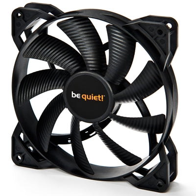 be quiet! Pure Wings 2 Black Fan, 140mm, 1000RPM, 3-Pin Fan Connector, Black Frame, Black Blades, 9 Airflow-Optimized Fan Blades That Reduce Noise Generating Turbulence