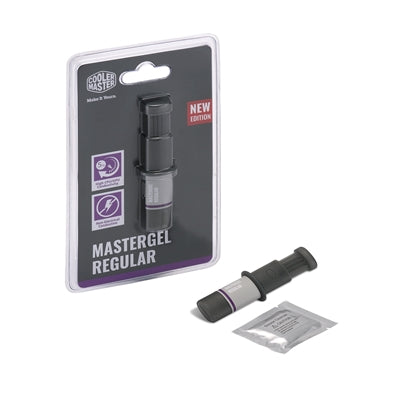 COOLER MASTER MasterGel Regular Thermal Compound Syringe, 2.5g, Grey, High Conductivity to Aid Heat Transfer, Exclusive Flat-Nozzle Syringe Designed to Enhance Application