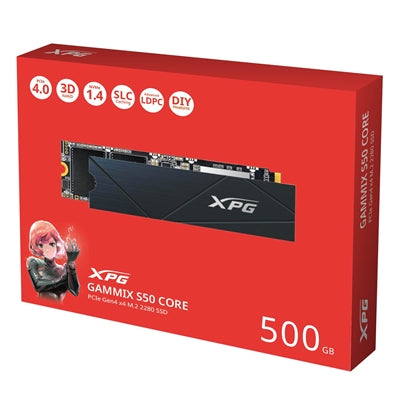 Adata GAMMIX S50 CORE (SGAMMIXS50C-500G-CS} 500GB PCIe Gen4 x4 M.2 2280 Solid State Drive