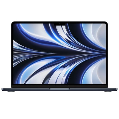 Apple MacBook Air Laptop, 13.6 Inch Quad HD Screen, Apple M2 8 Core Processor, 8GB RAM, 256GB SSD, Integrated 8 Core Graphics Processor, Backlit Keyboard, Fingerprint Sensor, Midnight, macOS 12.0