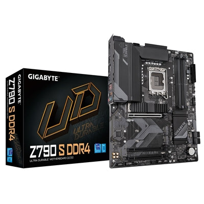 Gigabyte Z790 S DDR4 Ultra Durable Intel 1700 Socket Motherboard, ATX, 4x DDR4 Slots, 3x M.2 Sockets, 1x USB-C Port, Fitted I/O Shield, 2.5GbE LAN, 1x DisplayPort / 1x HDMI Port