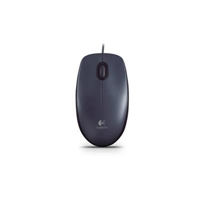 Logitech M90 Wired USB Mouse, 3-Buttons, 1000dpi and Optical Tracking, Ambidextrous Design for PC, Mac and Laptop, Black
