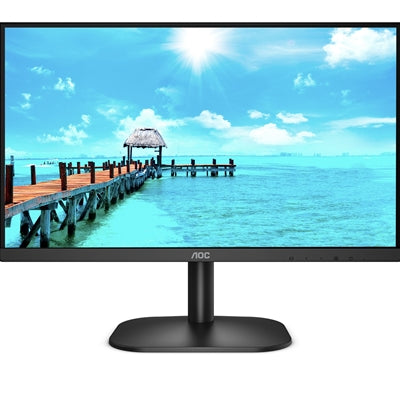 AOC 24B2XH/EU 23.8 Inch IPS Monitor, Full HD, Widescreen, VGA, HDMI, 4ms, 75Hz, inc Speakers, Frameless, VESA