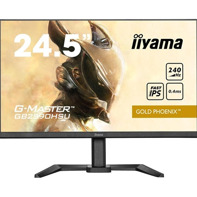 iiyama G-Master Gold Phoenix gaming monitor GB2590HSU-B5 24.5" Black, Ultra Slim Bezel, Full HD, 240Hz, 0.4ms, FreeSync, HDMI, Display Port, USB Hub