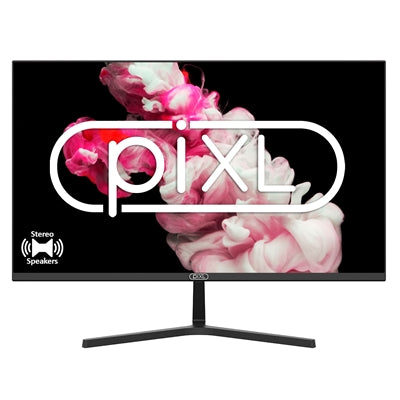 piXL PX27IHDD 27 Inch Frameless Monitor, Widescreen IPS LCD Panel, True -to-Life Colours, Full HD 1920x1080, Speakers, 5ms Response Time, 75Hz Refresh, VGA, HDMI, Black Finish