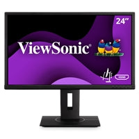 Viewsonic VG2440 24 Inch Full HD Monitor, 60Hz, 5ms, VGA, HDMI, DisplayPort, USB3.2, Speakers, Height Adjust, Pivot, Swivel