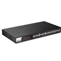 DrayTek VSP1282-K VigorSwitch P1282 24 Port Gigabit POE Smart Managed Switch with 4x 10GbE SFP Ports