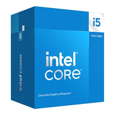 Intel Core i5 14400F 10 Core Processor 16 Threads, 3.5GHz up to 4.7GHz Turbo Raptor Lake Refresh Socket LGA 1700 20MB Cache, 165W, Maximum Turbo Power 148W, No Graphics
