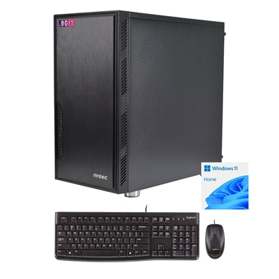 Antec Intel i5-12400 2.50GHz (4.40GHz Boost) 6 Core 12 threads. 8GB DDR4 RAM, 512GB NVMe M.2, 80 Cert PSU, GT1030 Graphics Card, Windows 11 Home installed + FREE Keyboard & Mouse - Prebuilt System