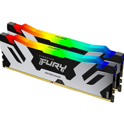Kingston FURY Renegade RGB KF564C32RSAK2-64 64GB (32GB x2) DDR5 6400MT/s Silver/Black DIMM