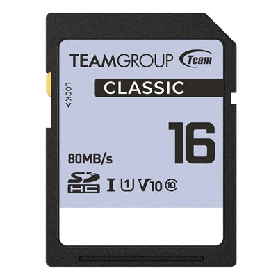 Team CLASSIC 16GB SDHC UHS-I U1 V10 Memory Card