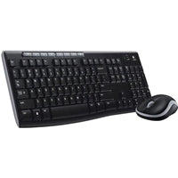 Logitech MK270 Wireless Keyboard and Mouse Combo for Windows, 2.4 GHz Wireless, Compact Mouse, 8 Multimedia and Shortcut Keys for PC and Laptop, QWERTY UK English Layout, Black