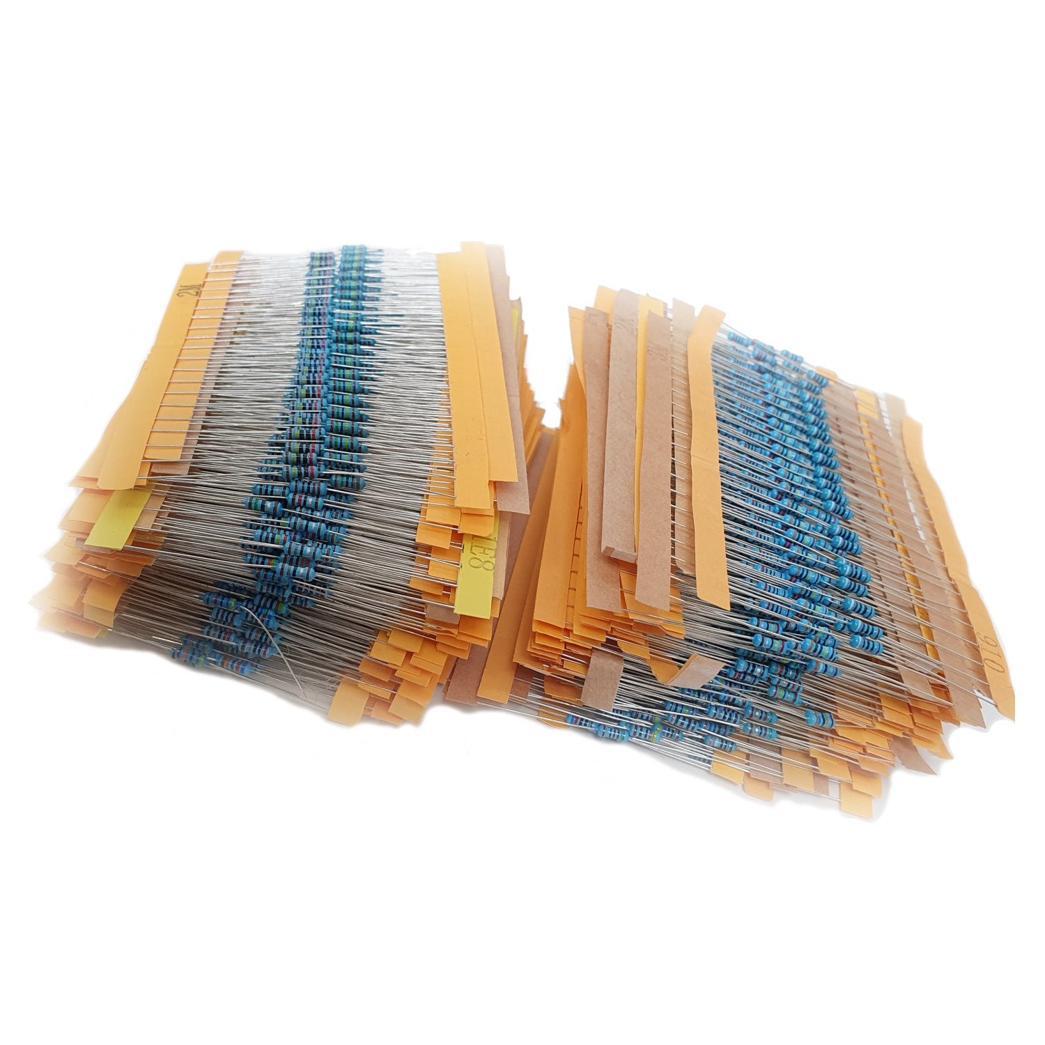 Metal film resistor kit MR25 0.25W 1% 20pcs of 130 different values = 2600 resistors
