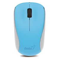 Genius NX-7000 Wireless Mouse, 2.4 GHz with USB Pico Receiver, Adjustable DPI levels up to 1200 DPI, 3 Button with Scroll Wheel, Ambidextrous Design, Blue