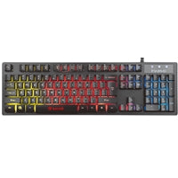 Marvo Scorpion KM409 Gaming Keyboard and Mouse Bundle, 7 Colour LED Backlit, USB 2.0, Compact Design, with Multi-Media and Anti-ghosting Keys, Optical Sensor Mouse with Adjustable 800-2400 dpi