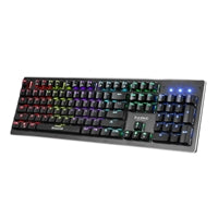 Marvo Scorpion KG909-UK Full Size Mechanical Gaming Keyboard, with Blue Mechanical Switches, RGB Backlight with Individual LED for Each Key, 104 Key, Anti-ghosting