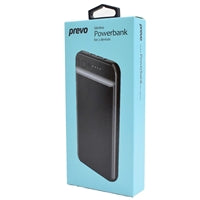 Prevo SP3012 Power bank,10000mAh Portable Fast Charging for Smart Phones, Tablets and Other Devices, Slim Design, Dual-Port with USB Type-C and Micro USB Connection, Black