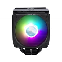 COOLER MASTER MasterAir MA612 Stealth ARGB Fan CPU Cooler, Universal Socket, Dual 120mm SickleFlow ARGB Fans, 1800RPM, 6 Heat Pipes, Aluminium Fins, Stealth Black Hardware, Mini Addressable RGB LED Controller Included