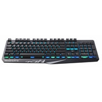 Mad Catz S.T.R.I.K.E. 2 Membrane Gaming Keyboard, USB 2.0, 9 Variations of RGB Lighting Effects with Anti-ghosting N-Key Rollover, UK Layout, Aluminium Faceplate