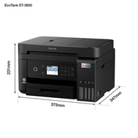 Epson EcoTank ET-3850 C11CJ61401 Inkjet Printer, A4, Colour, Wireless, Network, All-in-One, ADF, 6.1cm Panel