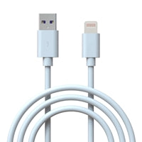 Prevo USB-LIGHTNING-2M Lightning Cable, Apple Lightning (M) to USB 2.0 A (M) 2m, White, MFI Certified, Fast Charging up to 2.1A, Data Sync Rate up to 480Mbps, Superior Design & Performance, Retail Box Packaging