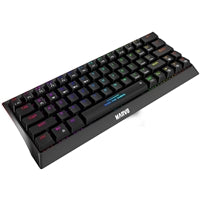 Marvo Scorpion KG962W-UK Wireless Mechanical Gaming Keyboard with Red Switches, 60% Compact Design, Tri-Mode Connection, 2.4GHz Wireless, Bluetooth or Wired, Rainbow Backlight, Anti-ghosting N-Key Rollover