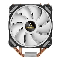 ANTEC A400i Fan CPU Cooler, Universal Socket, 120mm Neon Effect Silent RGB PWM Fan, 4 Direct-Touch Copper Heatpipes