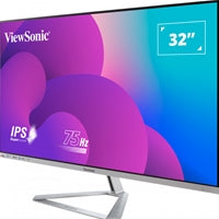 Viewsonic VX3276-MHD-3 32-Inch Full HD, Frameless IPS Monitor, 1080p, 1920 x 1080 Resolution, 75Hz, HDMI, VGA, DisplayPort, Speakers