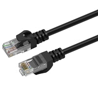 Prevo CAT6-BLK-3M Network Cable, RJ45 (M) to RJ45 (M), CAT6, 3m, Black, Oxygen Free Copper Core, Sturdy PVC Outer Sleeve & Clip Protector, Retail Box Packaging