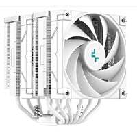 DeepCool AK620 WH Fan CPU Cooler, Universal Socket, Dual Powerful 120mm FDB PWM White Fans, 1850RPM, 6 Heat Pipes, 260W Heat Dissipation Power, Unique Matrix Fin Design, White Edition, Intel LGA 1700 Bracket Included