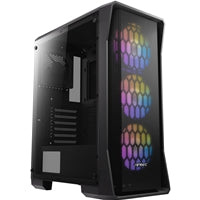 ANTEC NX360 Case, Black, Mid Tower, 1 x USB 3.0 / 2 x USB 2.0, Tempered Glass Side WIndow Panel, Polygon-Shaped Frames Mesh Front Panel for Excellent Cooling Performance, 3 x Addressable RGB Fans Included