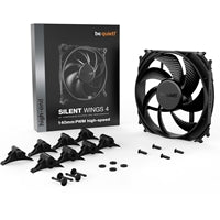 be quiet! Silent Wings 4 PWM High Speed Black Fan, 140mm, 1900RPM, 4-Pin PWM Fan Connector, Black Frame, Black Blades, Optimized Fan Blades for High End Performance, 2 Mounting Options that are Both Virtually Inaudible
