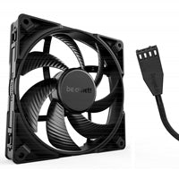 be quiet! Silent Wings Pro 4 PWM Black Fan, 140mm, 2400RPM, 4-Pin PWM Fan Connector, Black Frame, Black Blades, Optimized Fan Blades for the Highest Performance for Radiators & Heat Sinks, 3 Mounting Options, 3 Speed Switch