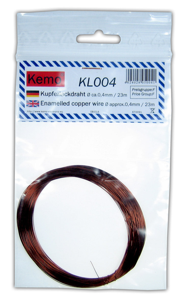 Kemo KL004 Enamelled Copper Wire  approx. 0.4 mm