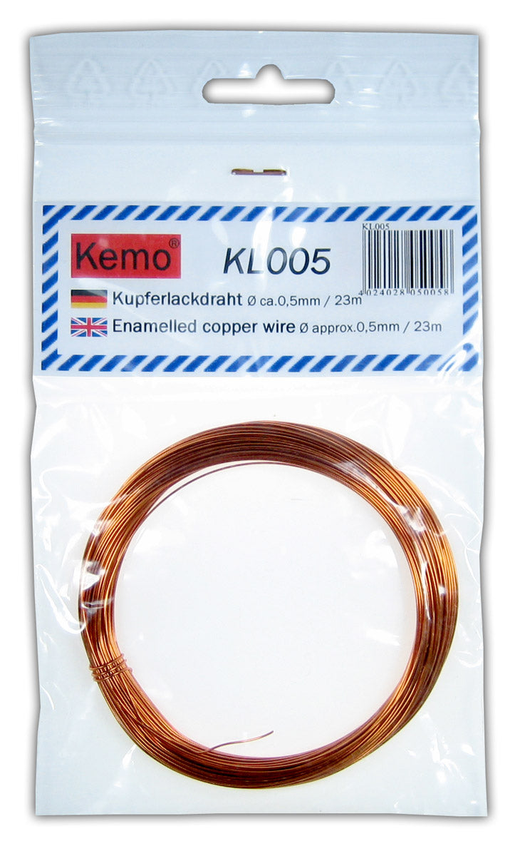 Kemo KL005 Enamelled Copper Wire  approx. 0.5 mm
