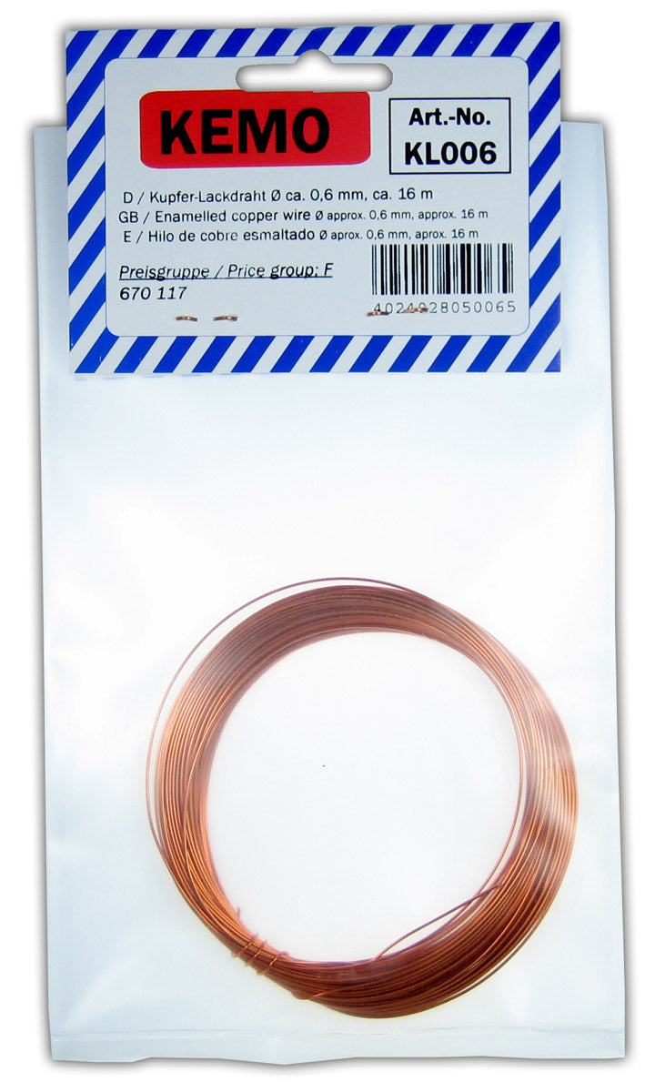 Kemo KL006 Enamelled Copper Wire  approx. 0.6 mm