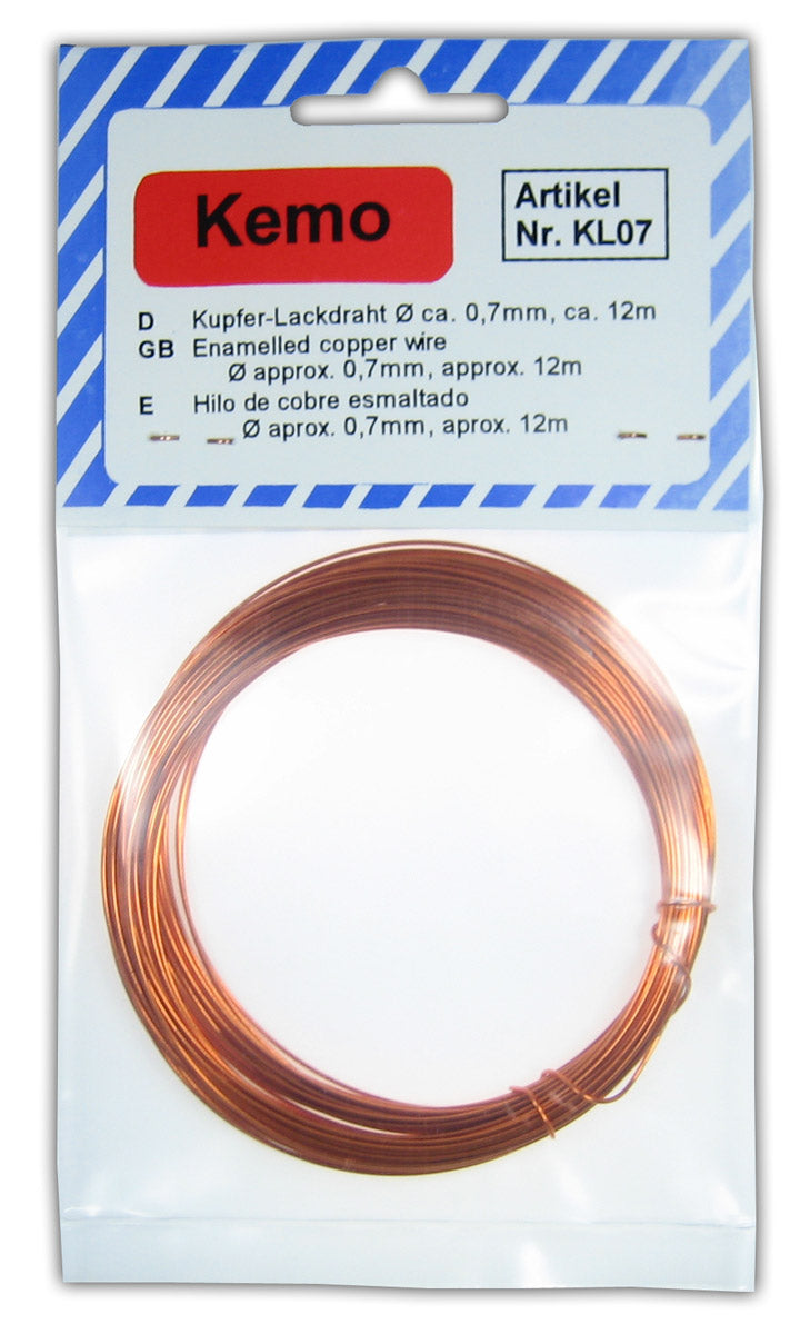 Kemo KL007 Enamelled Copper Wire  approx. 0.7 mm