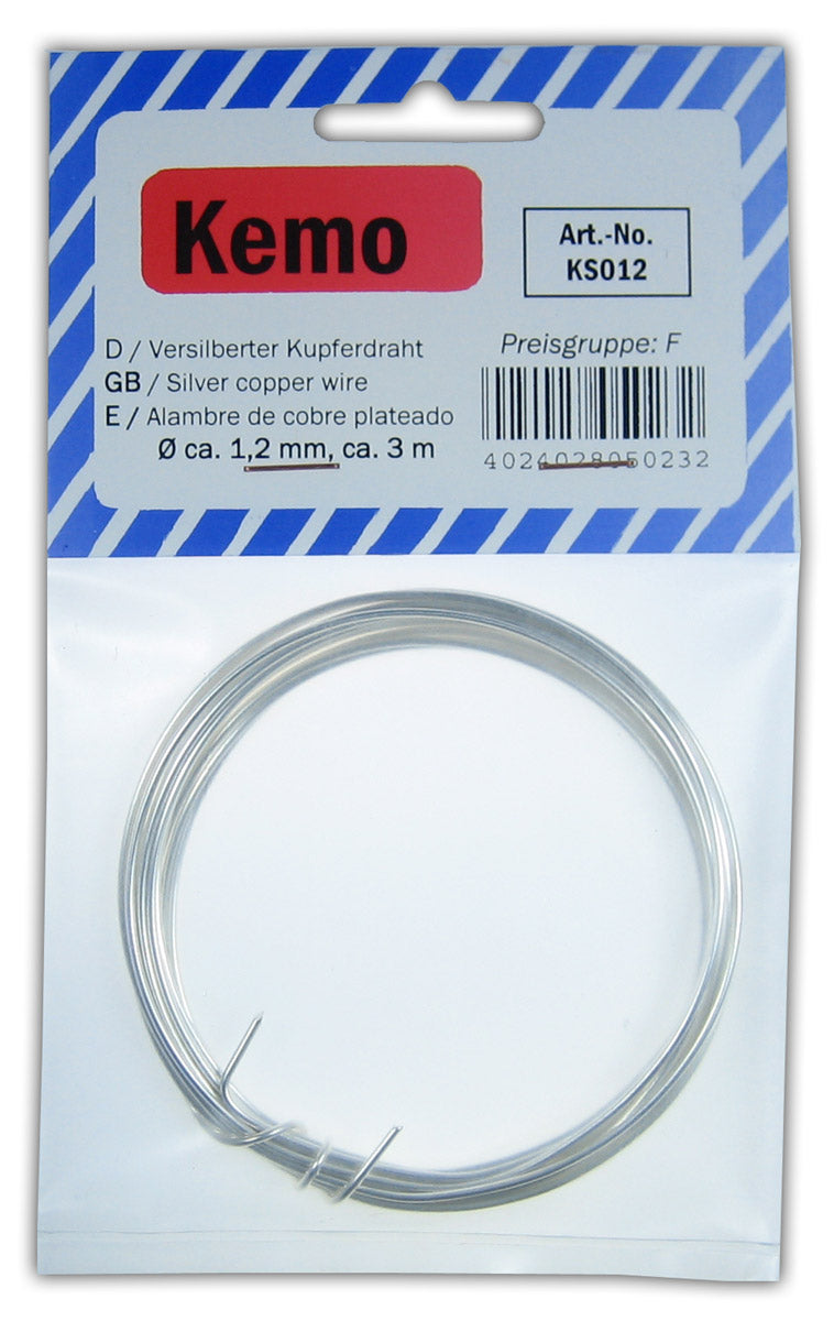 Kemo KS012 Silver Plated Copper Wire approx. 1.2 mm