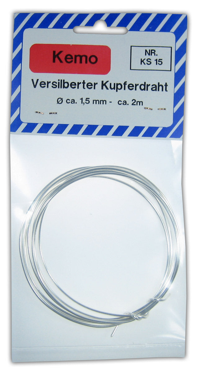 Kemo KS015 Silver Plated Copper Wire approx. 1.5 mm