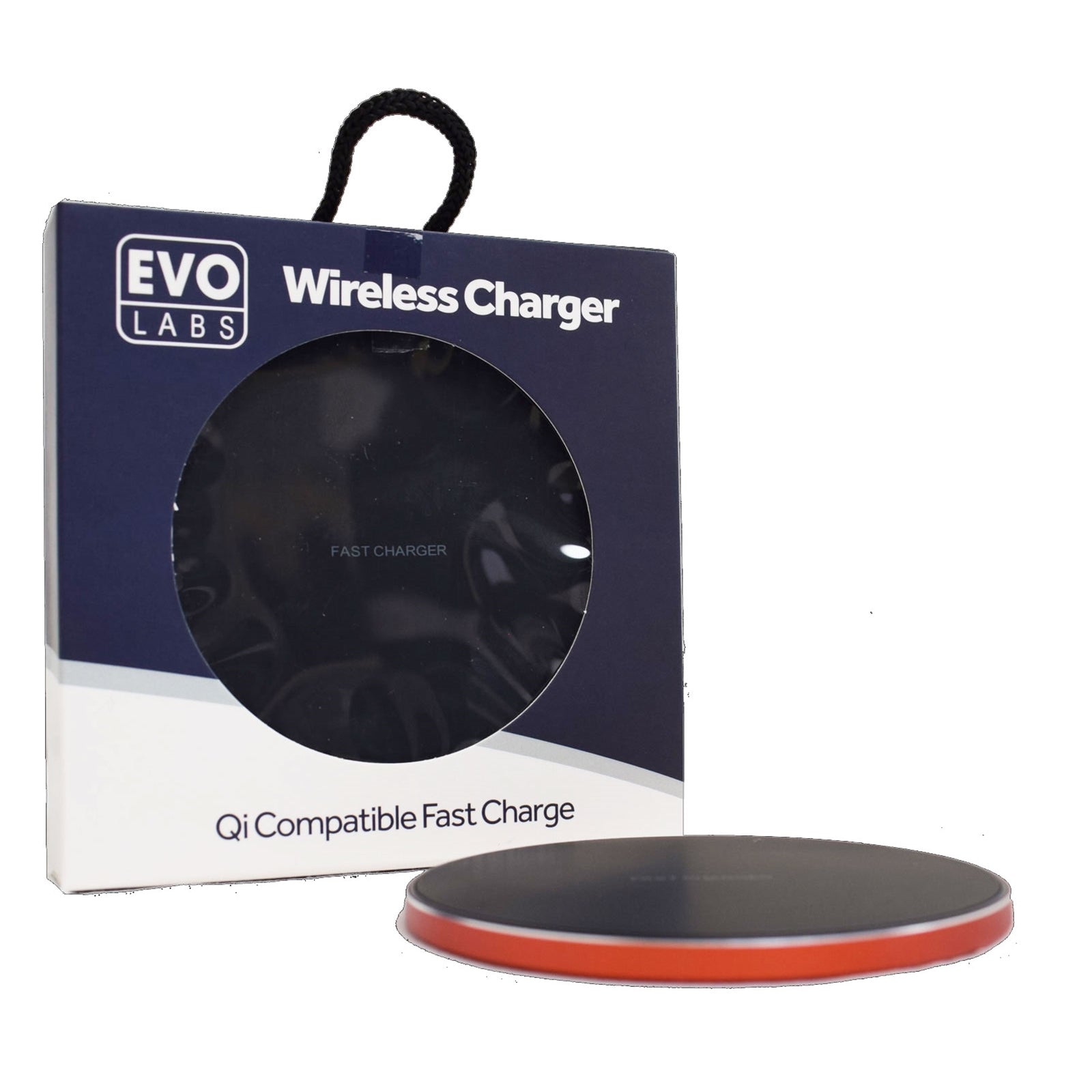 Universal Fast Charging QI Wireless Charging Pad Red.