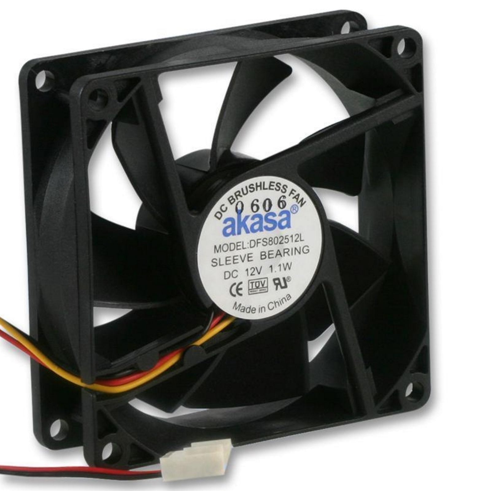 Akasa 80mm 1800RPM Fan Black OEM Computer Case Cooling Fan