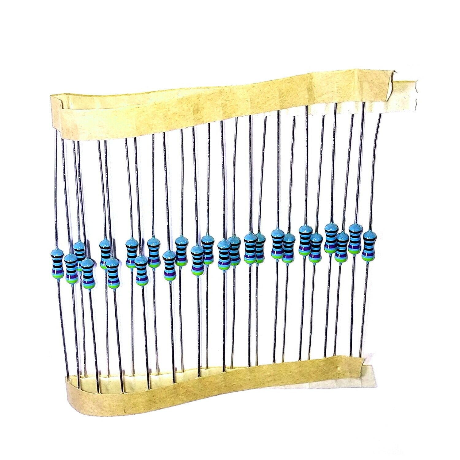 Pack 100 MR25 Metal Film 1% 50ppm Resistor Values from 10R to 10K