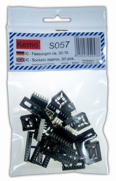 IC Socket Selection Kemo S057 Mixed DIL ZIF Sockets