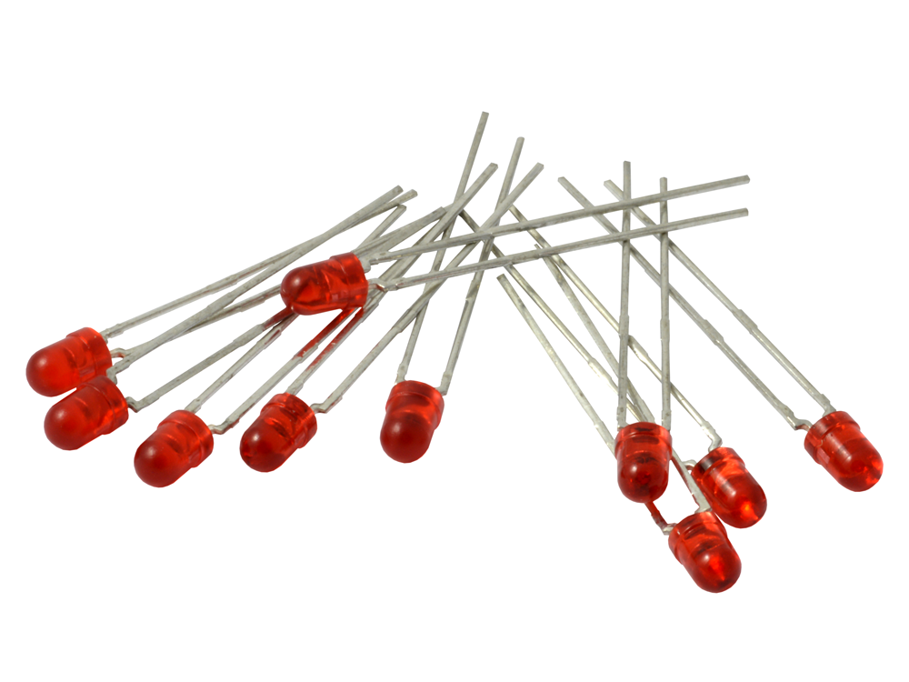 Kemo S065 LED  3mm red approx. 10 pieces