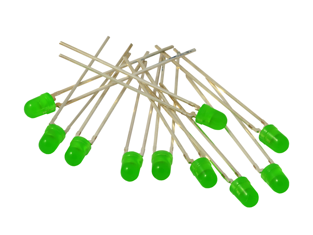 Kemo S066 LED  3mm green approx. 10 pieces