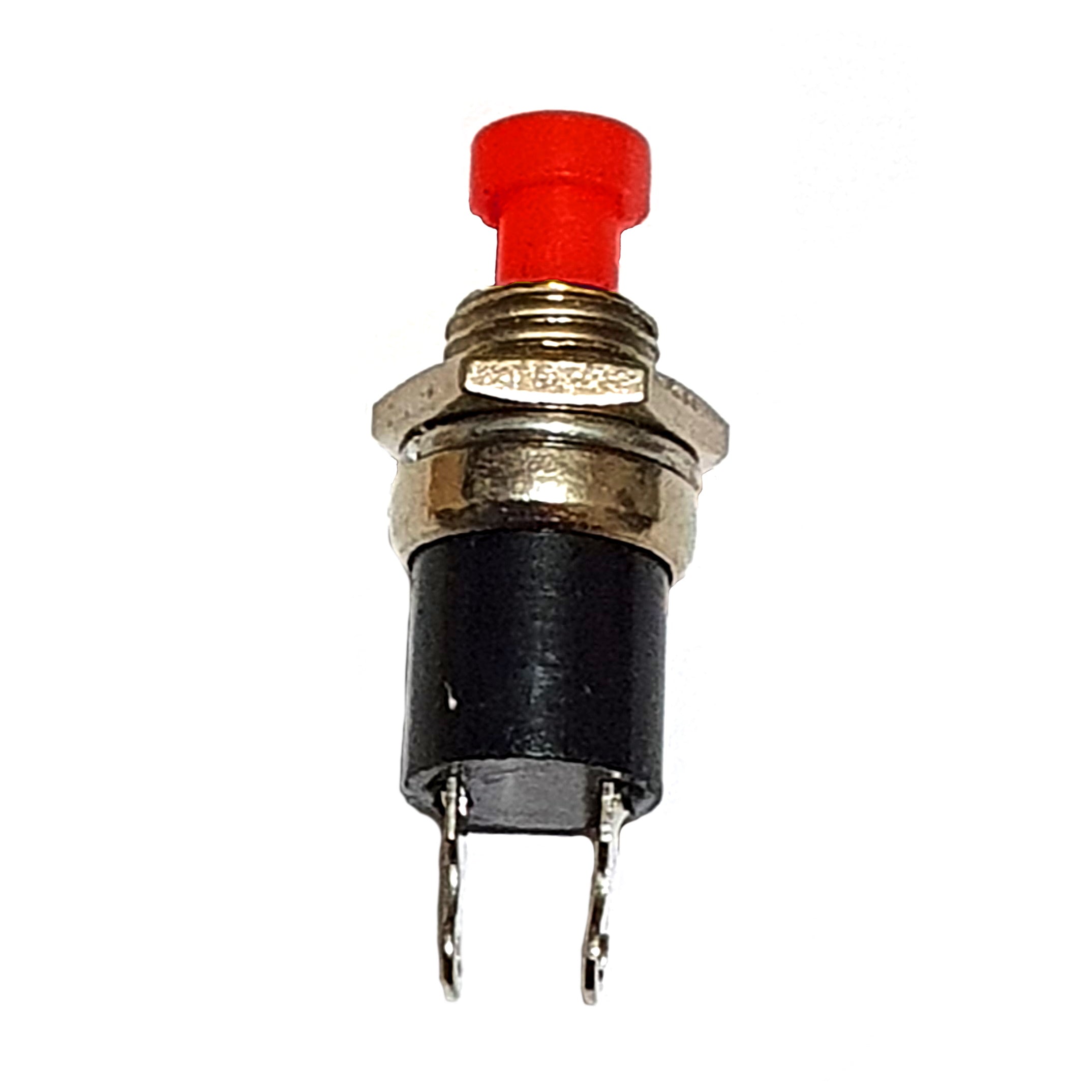 Miniature Push to make momentary switches with red button pack of 5