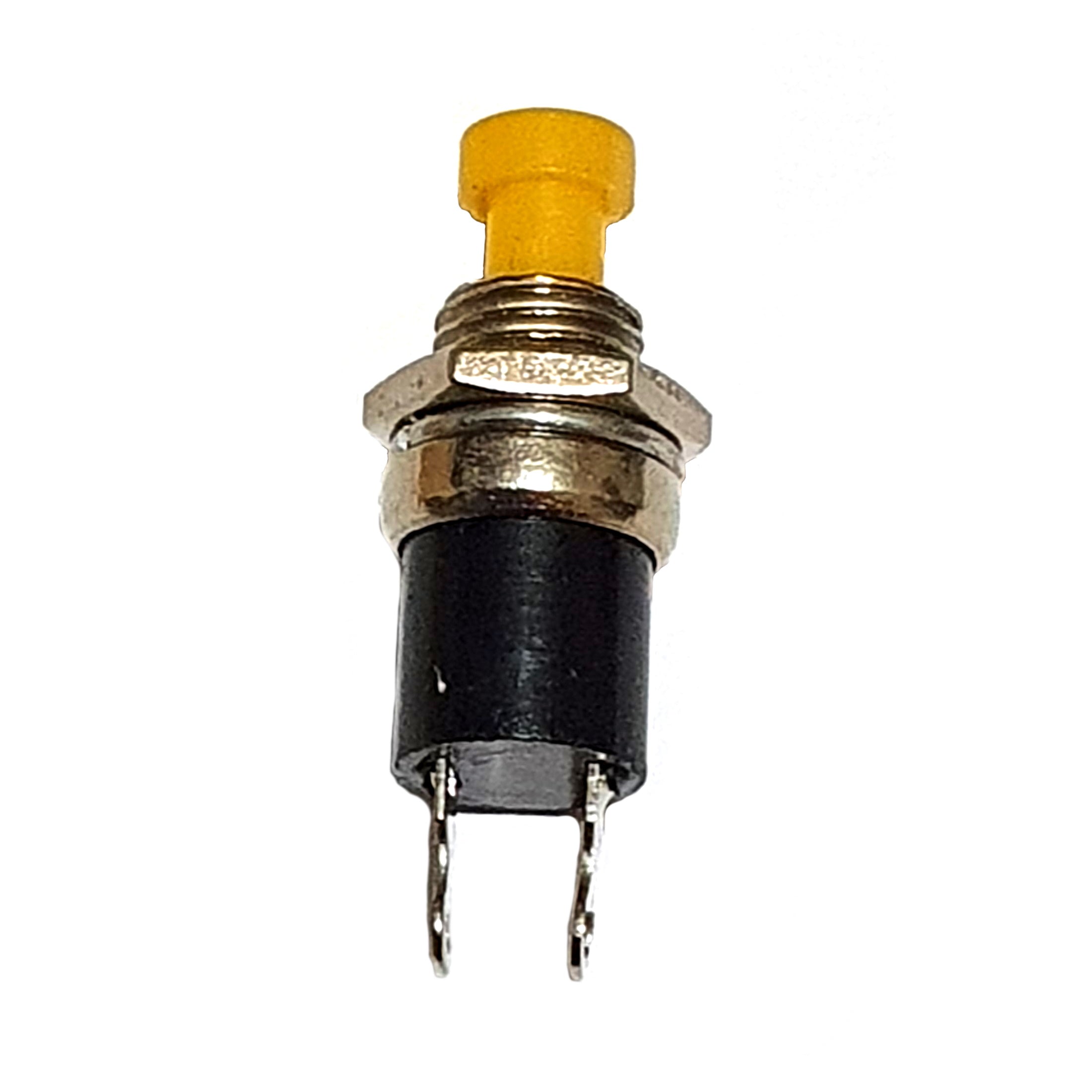 Miniature Push to make momentary switches with yellow button pack of 5