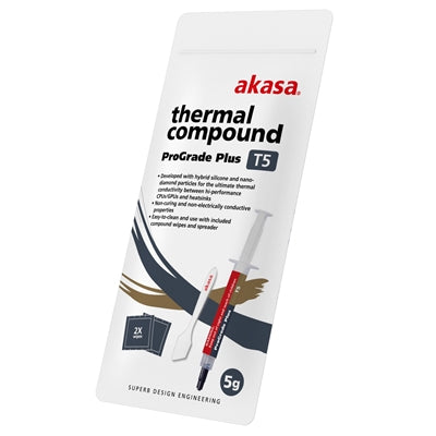 AKASA AK-T565-5G T5 Pro-Grade+ Thermal Compound Syringe, 5g, Grey, Ultra-Performance