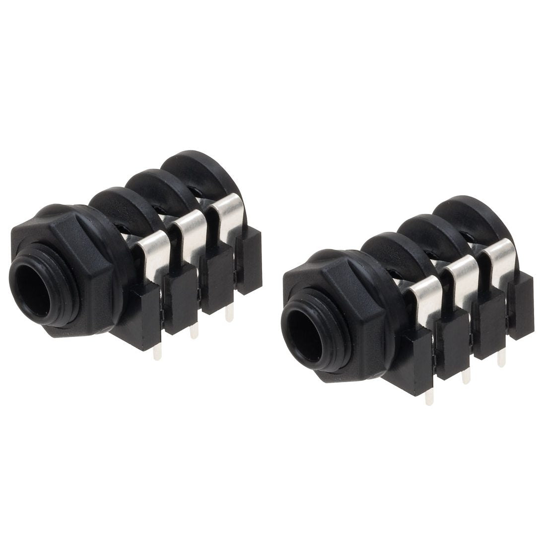 6.35mm 1/4" Audio Jack Socket Stereo 3 Pole PCB or Chassis Mount pack of 2