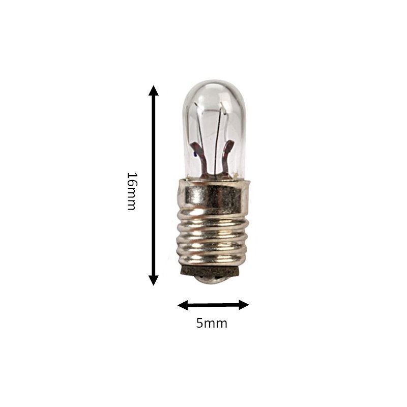 5 x LES Screw Base E5 Lamp Bulb 5mm Diameter 12V 80mA
